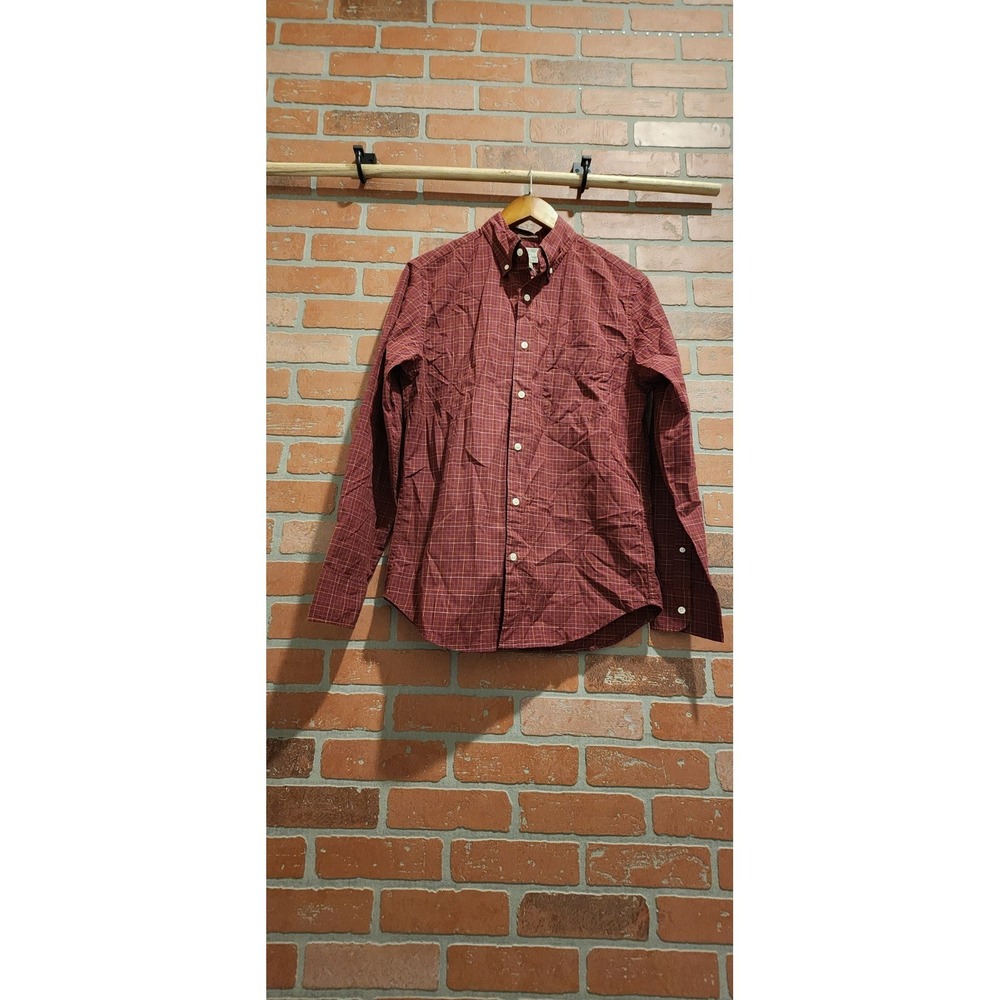 j crew slim small untucked shirt New W Tag Red. Bin 24 - Picture 2 of 10